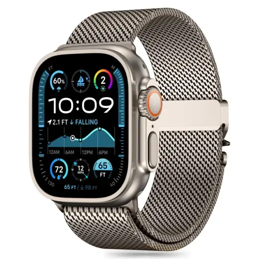 Tech-Protect Milano išmaniojo laikrodžio dirželis Apple Watch 6/7/8/9/10/SE/Ultra 1/2 (44/45/46/49 mm) | nerūdijantis plienas | pilkas