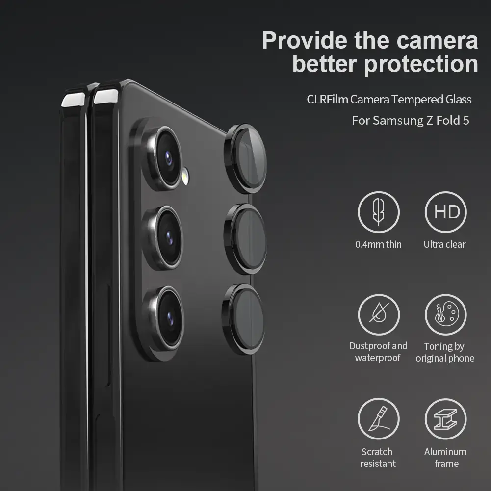 Nillkin CLRFilm Camera Tempered Glass for Samsung Galaxy Z Fold 5 5G Black