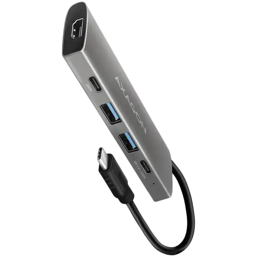 AXAGON HMC-5H USB-C 3.2 Gen 1 hub, 3x USB-A, 4K HDMI, PD 100W, 100cm USB-C cable