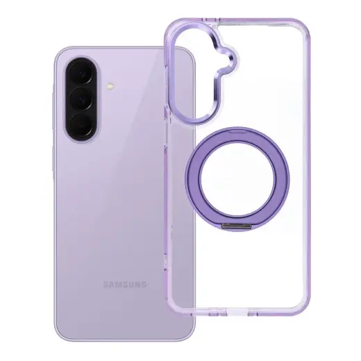 Frame Circle Stand maciņš ar statīvu un MagSafe atbalstu telefonam Samsung Galaxy A37 (A376) violets