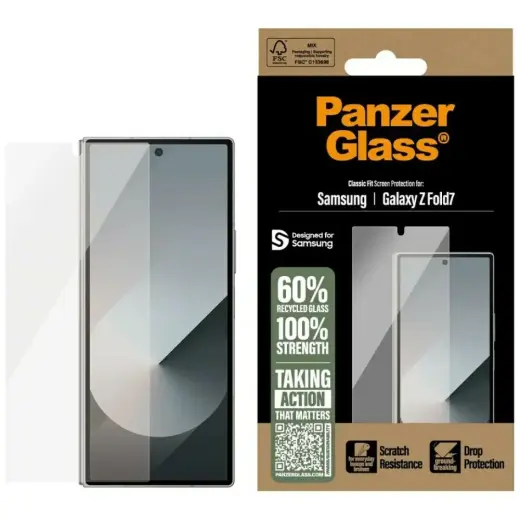 PanzerGlass Classic Fit tempered glass for phone Samsung Galaxy Z Fold 7 (F966)