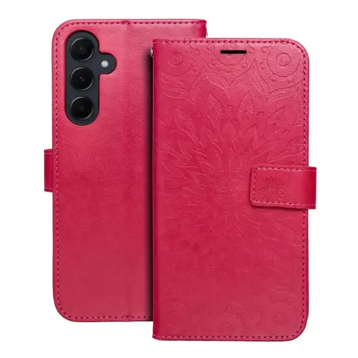 MEZZO mandala grāmatveida maciņš telefonam Samsung Galaxy A55 5G (A556) rozā