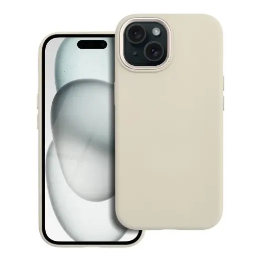 Forcell F-Protect Frame Premium telefoni ümbris MagSafe toega iPhone 15 valge