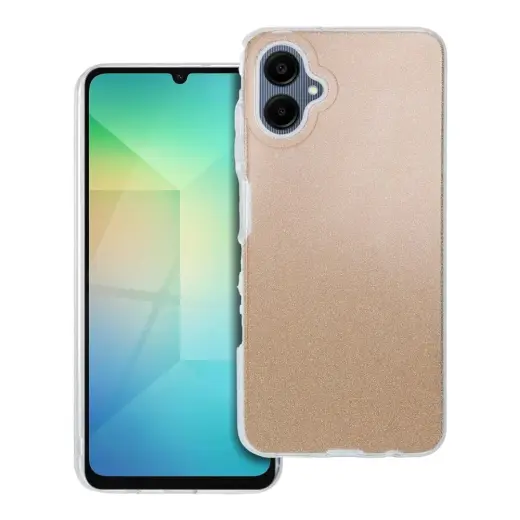 Shining maciņš telefonam Samsung Galaxy A06 zelta krāsā