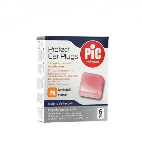 PIC Protect Moldable Silicone Earplugs, 6