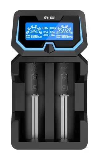 XTAR Charger 1-2 Li-ion 10440-26650, AAAA/AAA/AA/A/SC/C