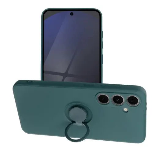 Silicone phone case with stand for Samsung Galaxy S24 FE (S721) green