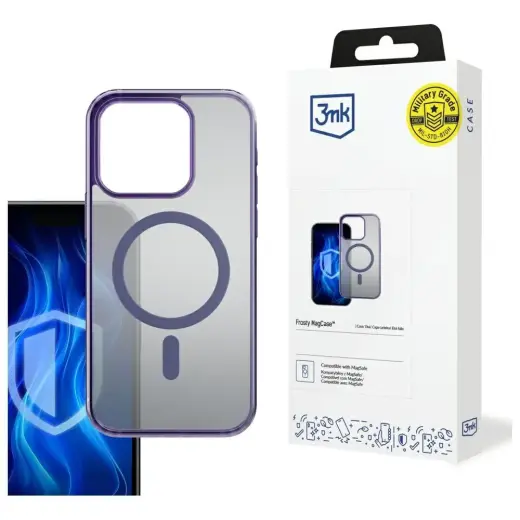 3MK Frosty MagCase for iPhone 13 Pro fioletowy