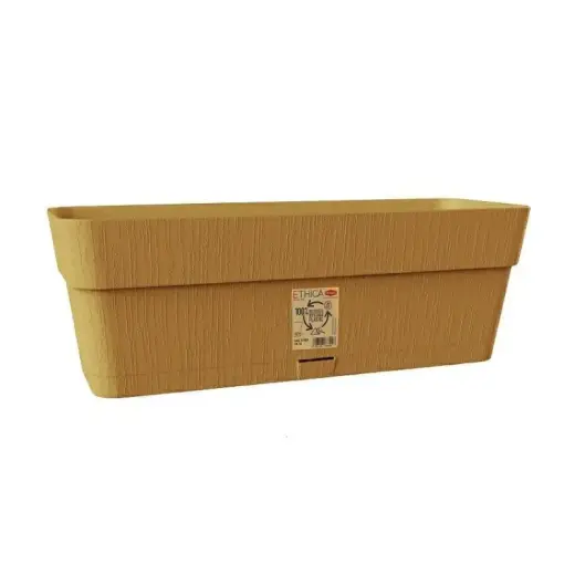 Puķu kaste ar paliktni Ethica 30x13x12cm sinepju dzeltens