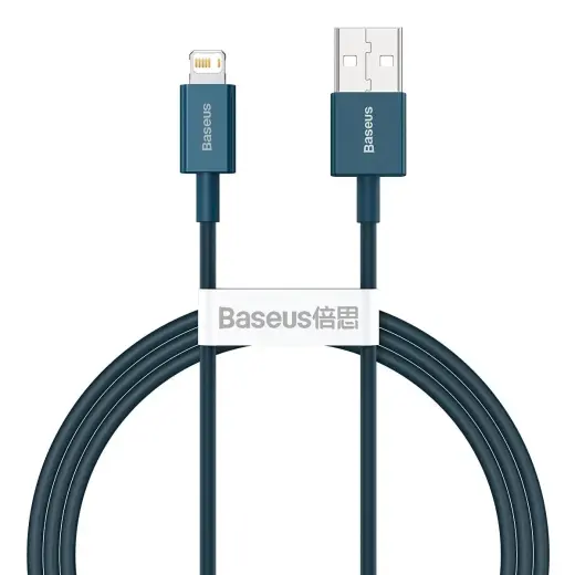 Baseus Superior Series CALYS-A03 datu pārraides un uzlādes vads | USB-A uz Lightning | 12W | 1m | zils