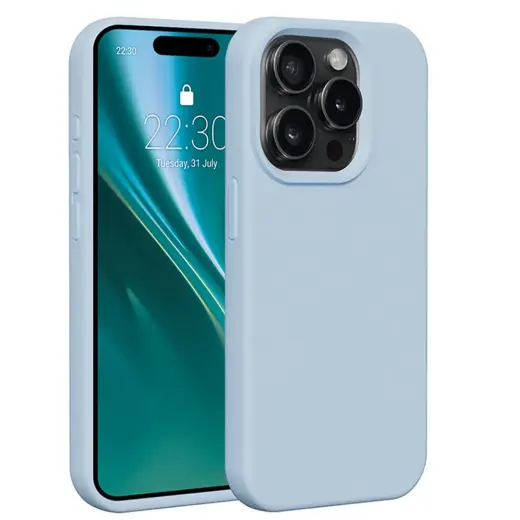 Etteri Silicone telefono dėklas iPhone 15 Pro 6,1 šviesiai mėlynas
