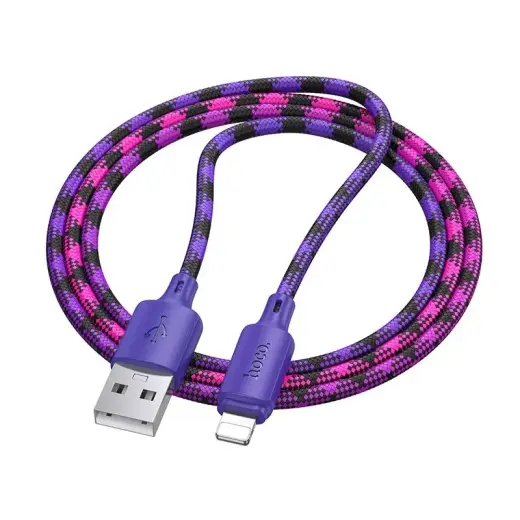 Hoco X116 duomenų perdavimo ir įkrovimo laidas | USB-A į Lightning | 12W | 1m | violetinis