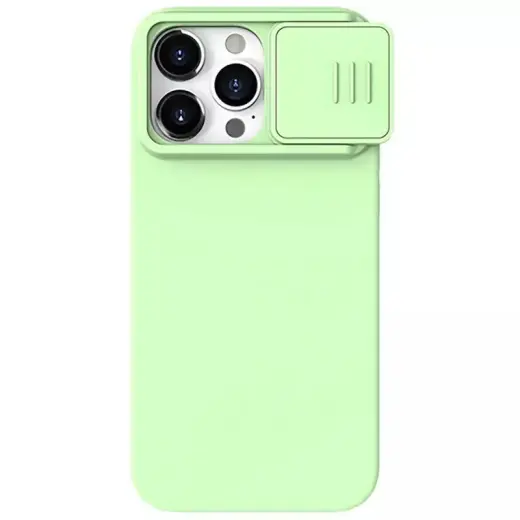 Nillkin CamShield Silky Silicone Case for Iphone 15 Pro Max mint