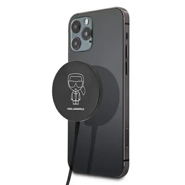 Karl Lagerfeld Ikonic KF000566-0 juhtmevaba laadija | Qi | Ühildub MagSafe'iga | 15W | must