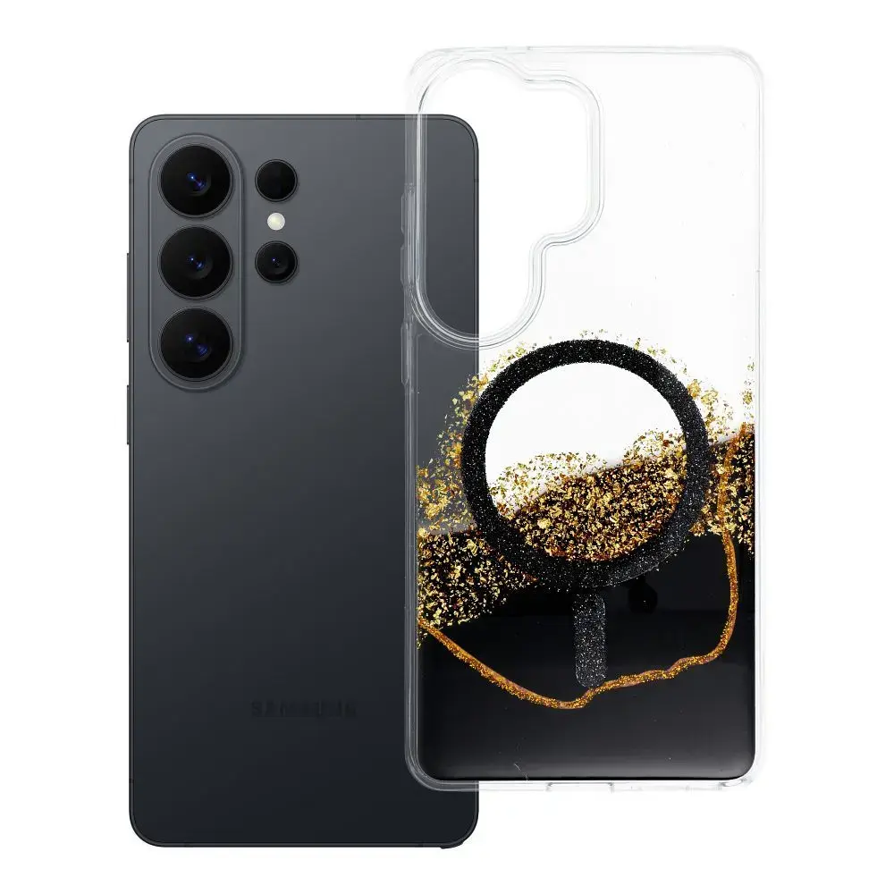 Case for Samsung S26 ULTRA Golden compatible with MagSafe black