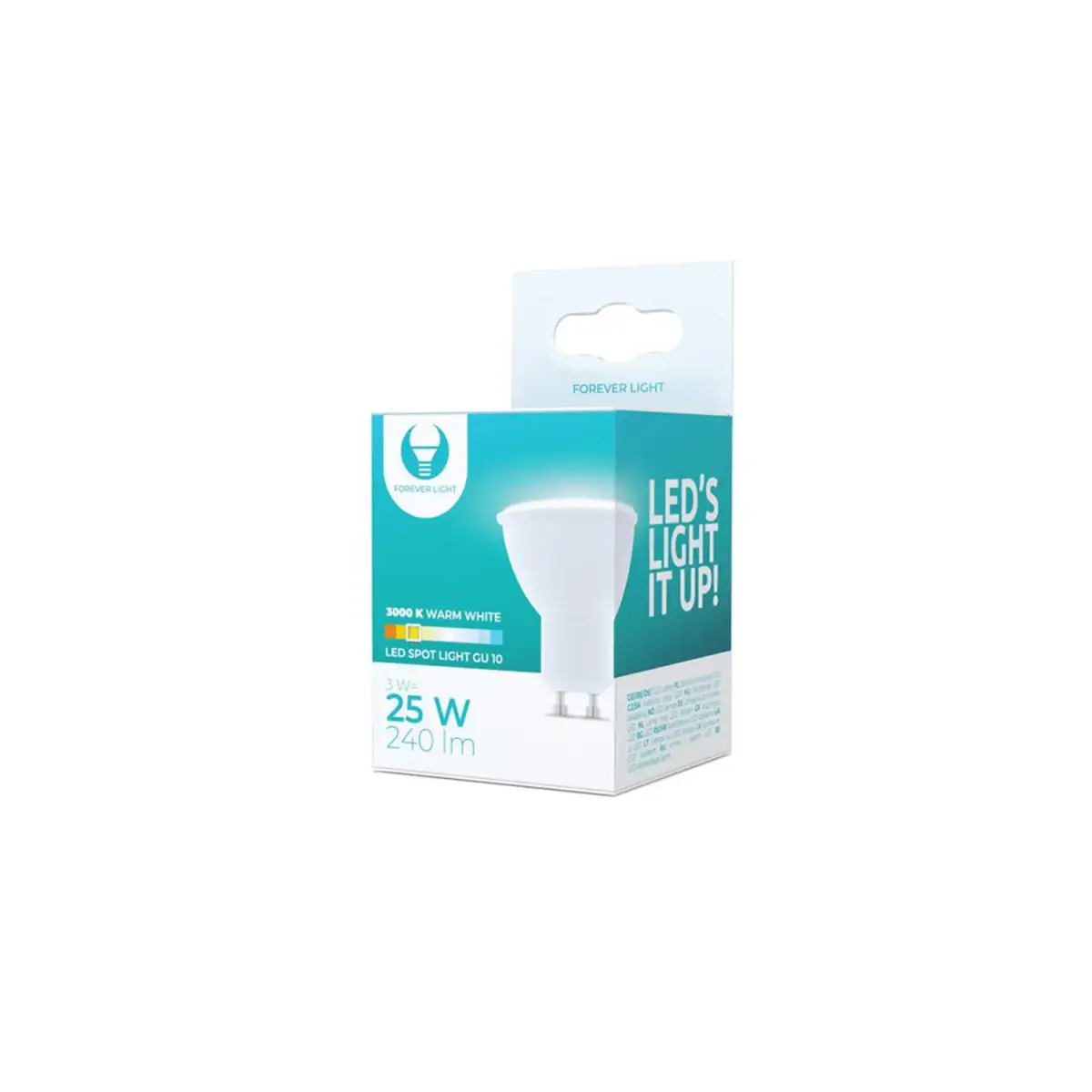 LED Bulb GU10 3W 230V 3000K 240lm Forever Light