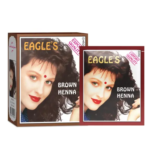 Set, Eagles, Henna Hair Color, Permanent Hair Dye,  Dark Brown, 6 pcs, 10 g