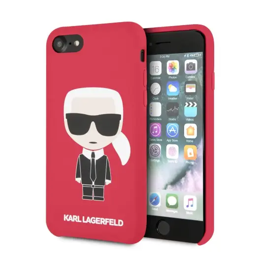 Karl Lagerfeld KLHCI8SLFKRE Full Body Cover For Apple iPhone 7 | 8 | SE 2020 Red