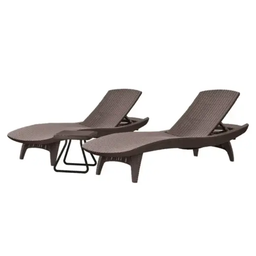 Lamamistoolide komplekt Pacific 2 tk. + pruun laud