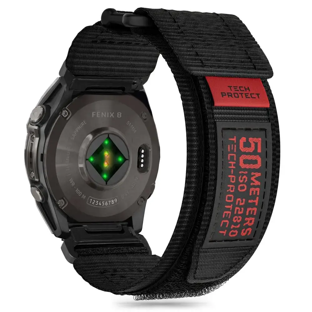 Tech-Protect Scout Pro Strap for Garmin Fenix 5X | 5X PLUS | 6X | 6X Pro | 7X | 8 (51 MM) - Black