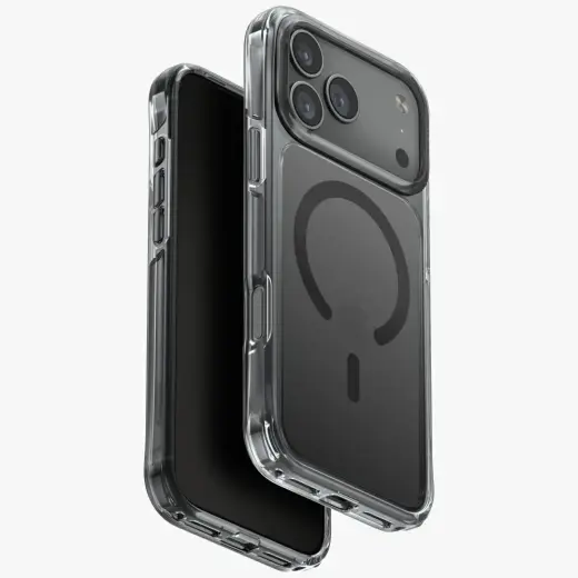 UNIQ LifePro Xtreme telefono dėklas su stovu ir MagSafe palaikymu, skirtas iPhone 17 Pro Max, juodas