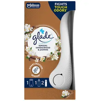Glade Sense & Spray + náplň Sensual Sandalwood & Jasmin - Automatický osvěžovač vzduchu 18ml