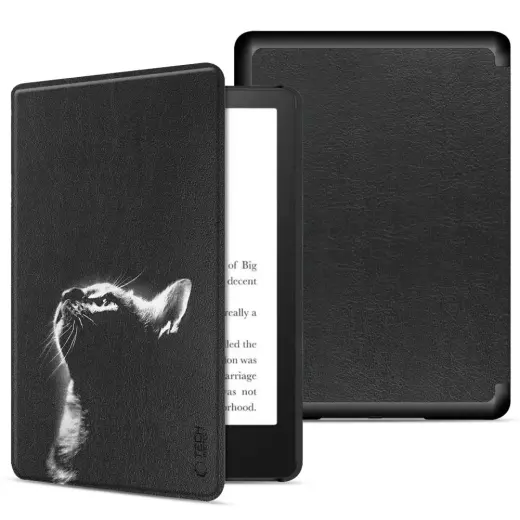TECH-PROTECT SMARTCASE KINDLE PAPERWHITE VI | 6 | COLORSOFT | SIGNATURE EDITION BLACK CAT