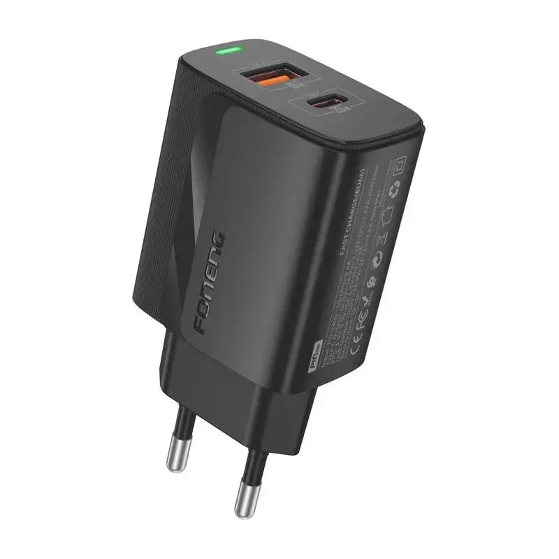 Foneng EU66 tīkla lādētājs | 20W | PD | USB-C | melns