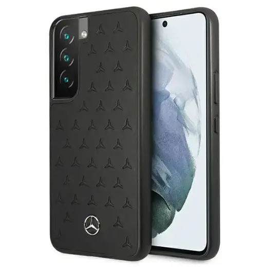 Mercedes MEHCS22SPSQBK S22 S901 czarny|black hardcase Leather Stars Pattern