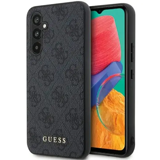 Guess GUHCS23FEG4GFGR Metal Gold Logo чехол для телефона Samsung Galaxy S23 FE серый