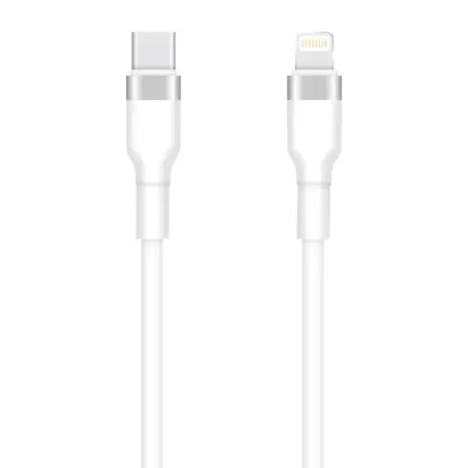 Setty KSC-L-130 datu pārraides un uzlādes vads | USB-C uz Lightning | 15W | 1m | balts