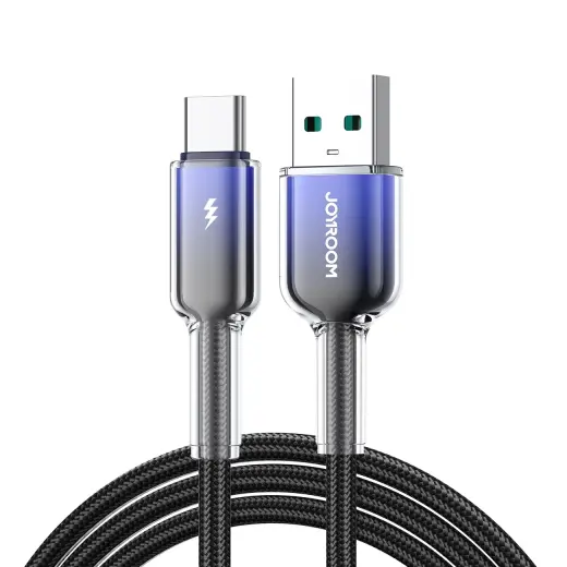 Joyroom S-A42 Crystal-Clear Series data transfer and charging cable | USB-A to USB-C | 15W | 1.2m | black