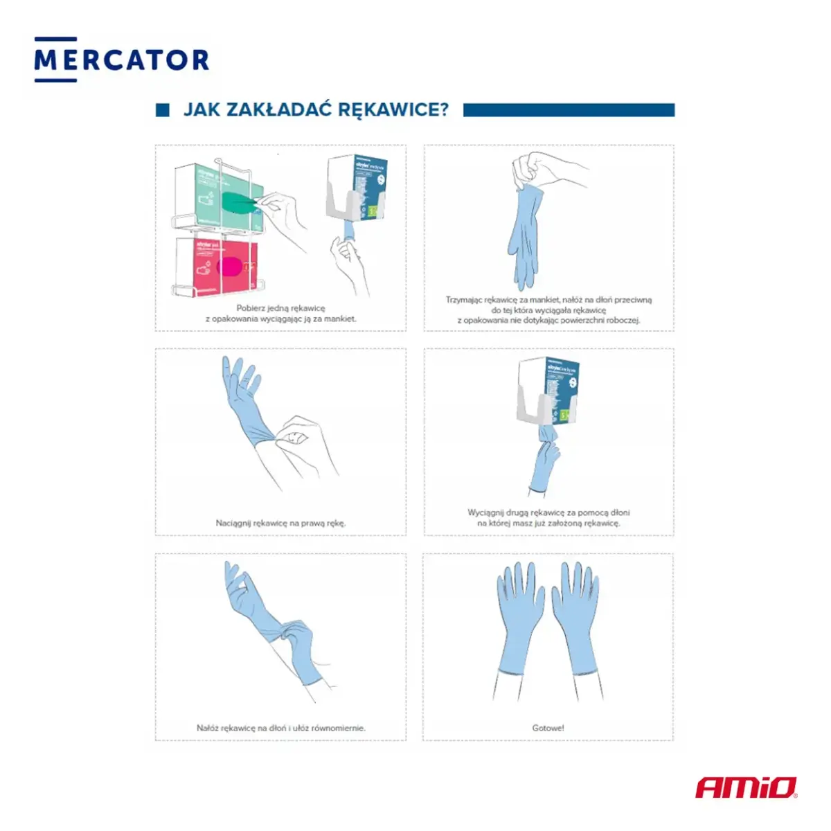 Nitrile protective gloves Nitrylex Basic size XL 100 pcs