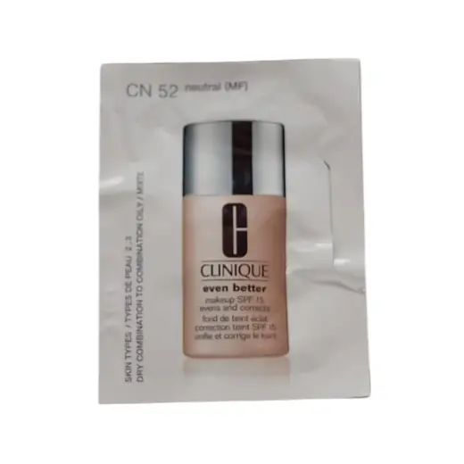 Clinique, Even Better, Paraben-Free, Hydrating, Liquid Foundation, CN 52, Neutral, SPF 15, 5 ml *Sample