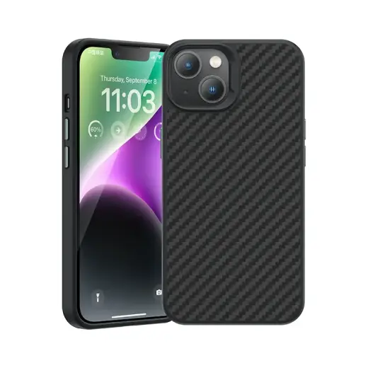 Benks Magnetic Hybrid Kevlar 1500D maciņš telefonam iPhone 14 Plus melns