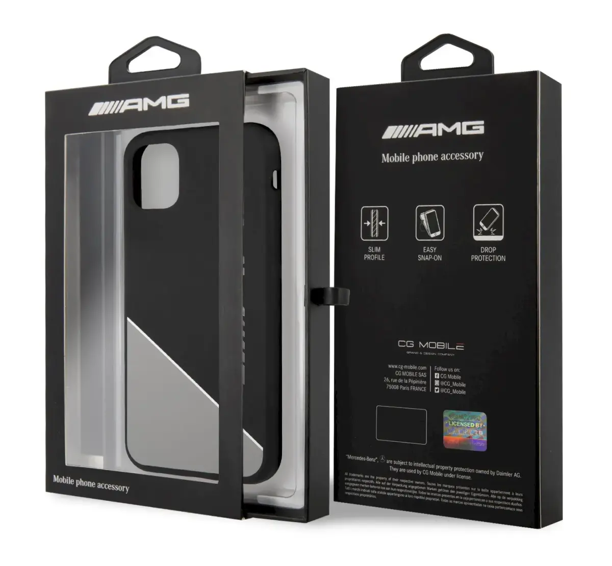 AMHCN61WGDBK AMG Liquid Silicone Two Tones Case for iPhone 11 Grey