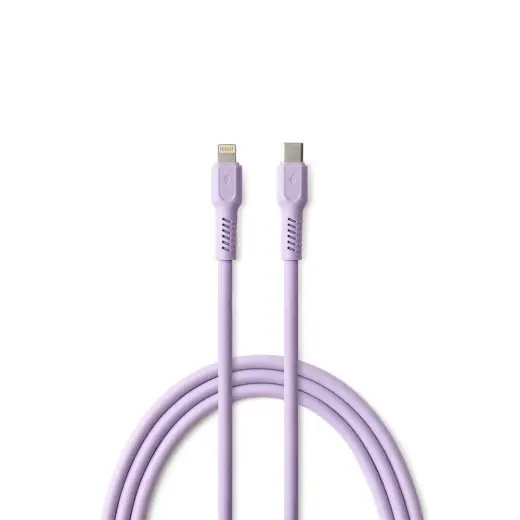 COLORUM CK12-CL-09 datu pārraides un uzlādes vads | USB-C to Lightning | 12W | 1.8m | violets