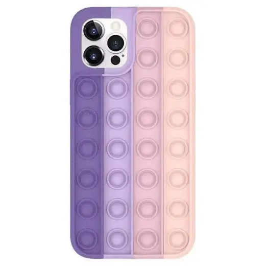 Fusion Pop it silicone case for Apple iPhone 12 Pro Max violet - pink