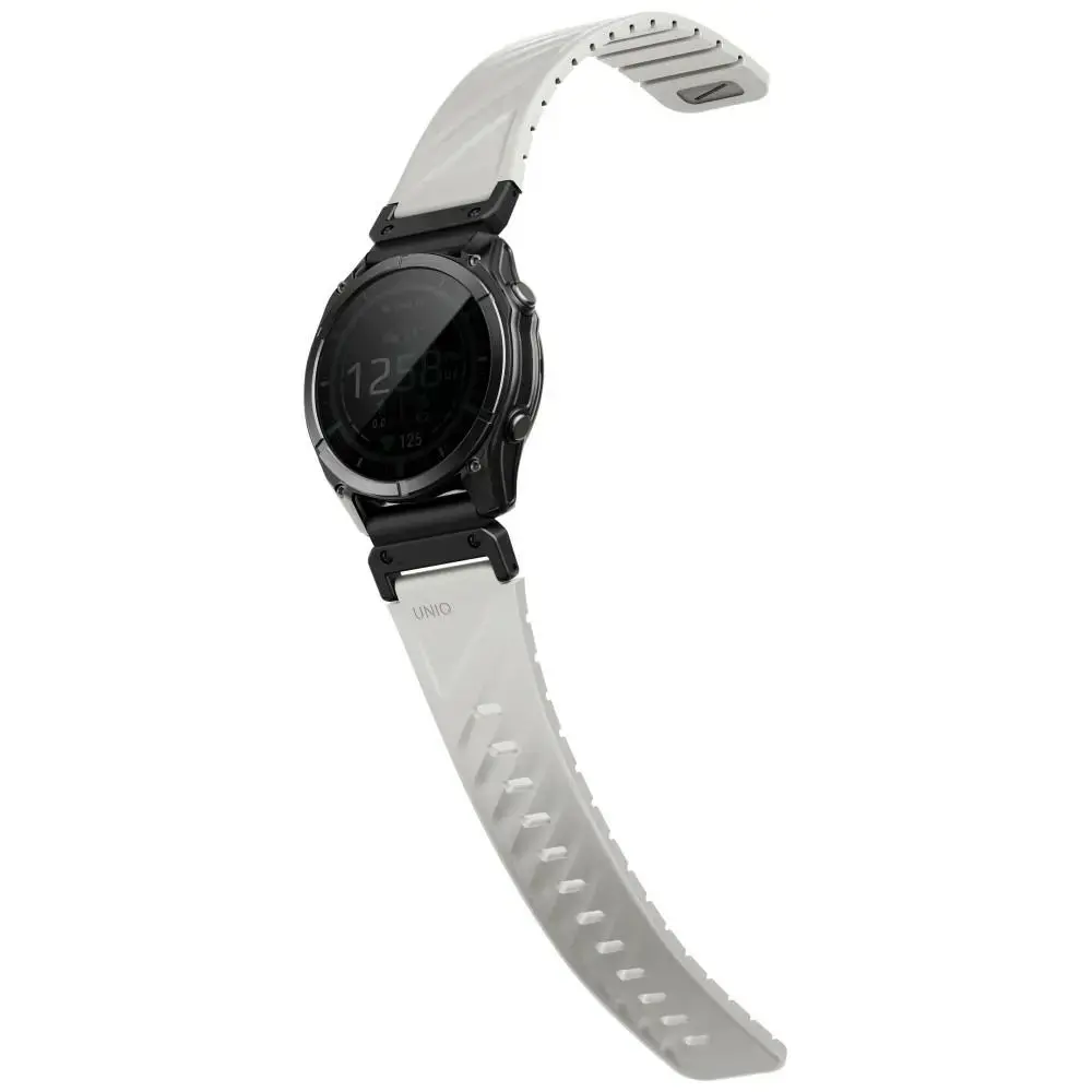 UNIQ Fluo x Smart-Fit viedpulksteņa siksniņa priekš Garmin (22 mm) | silikons | pelēka