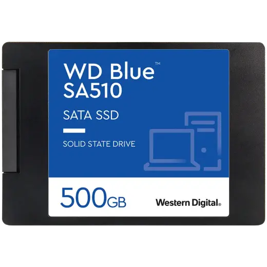 SSD POWERED BY SANDISK  Blue SA510 500GB SATA, 2.5'', 7mm, Read/Write: 560/510 MBps, IOPS 90K/82K, TBW: 200