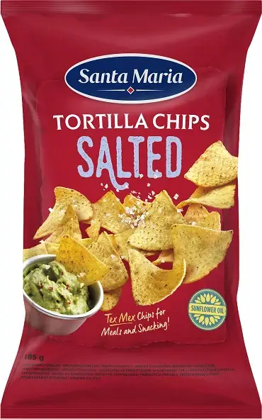 Santa Maria Corn chips with salt 185g,