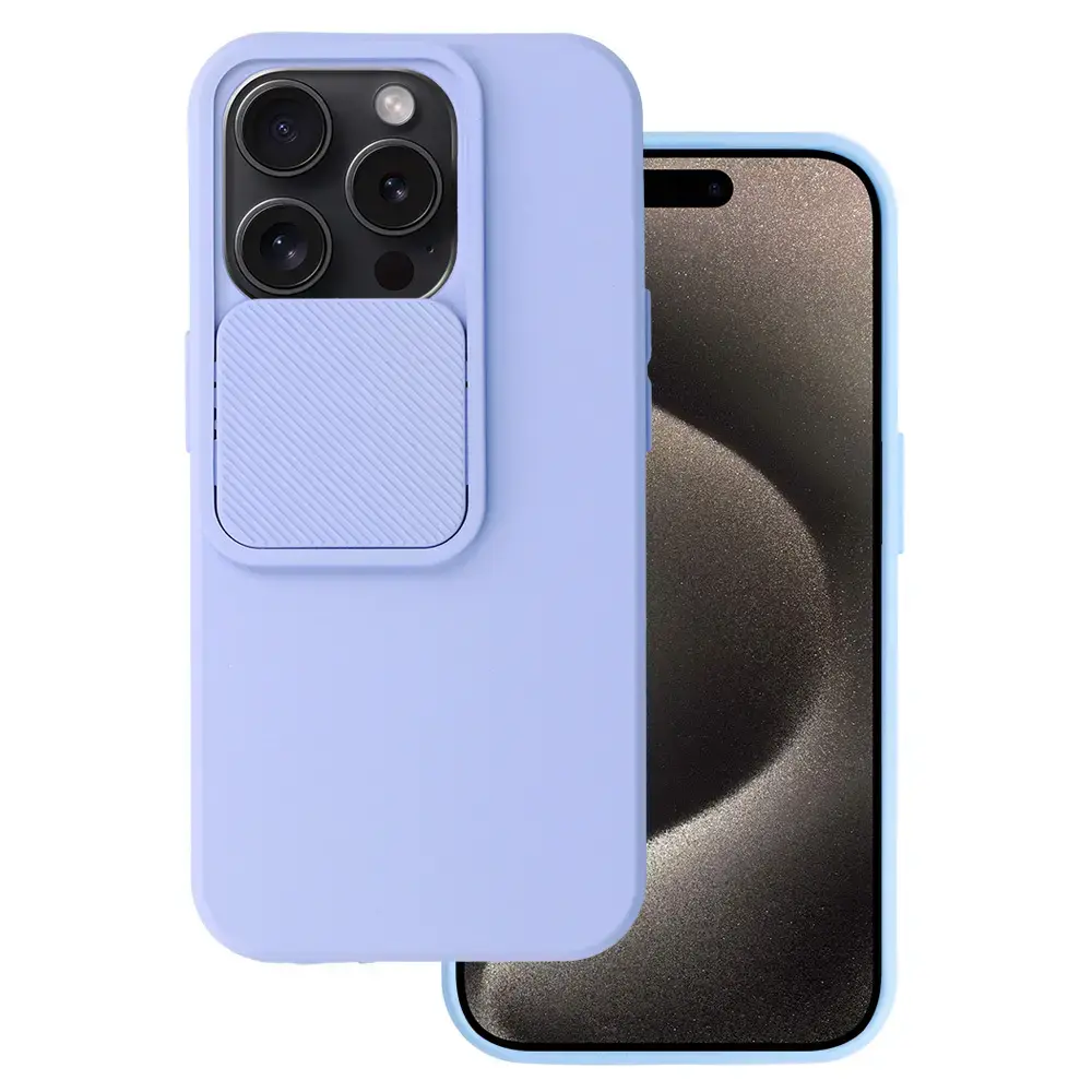 Camshield Soft maciņš telefonam iPhone 15 Pro Max violets (ar kameras aizsargu)