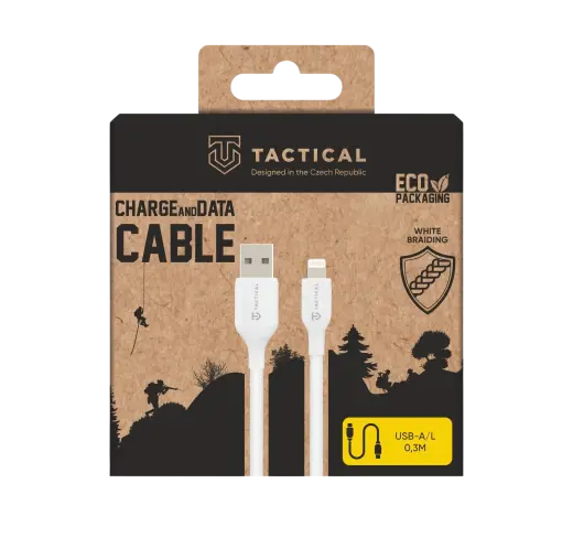 Tactical Stitch Thread duomenų perdavimo ir įkrovimo laidas | USB-A į Lightning | 0.3m | white (Pažeista pakuotė)