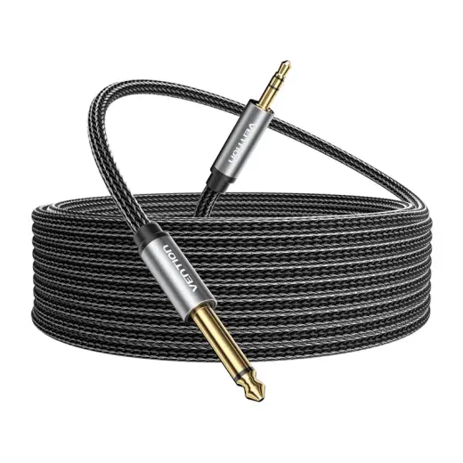 Audio cable mini jack 3.5mm male to jack 6.35mm male Vention BCYHH 2m