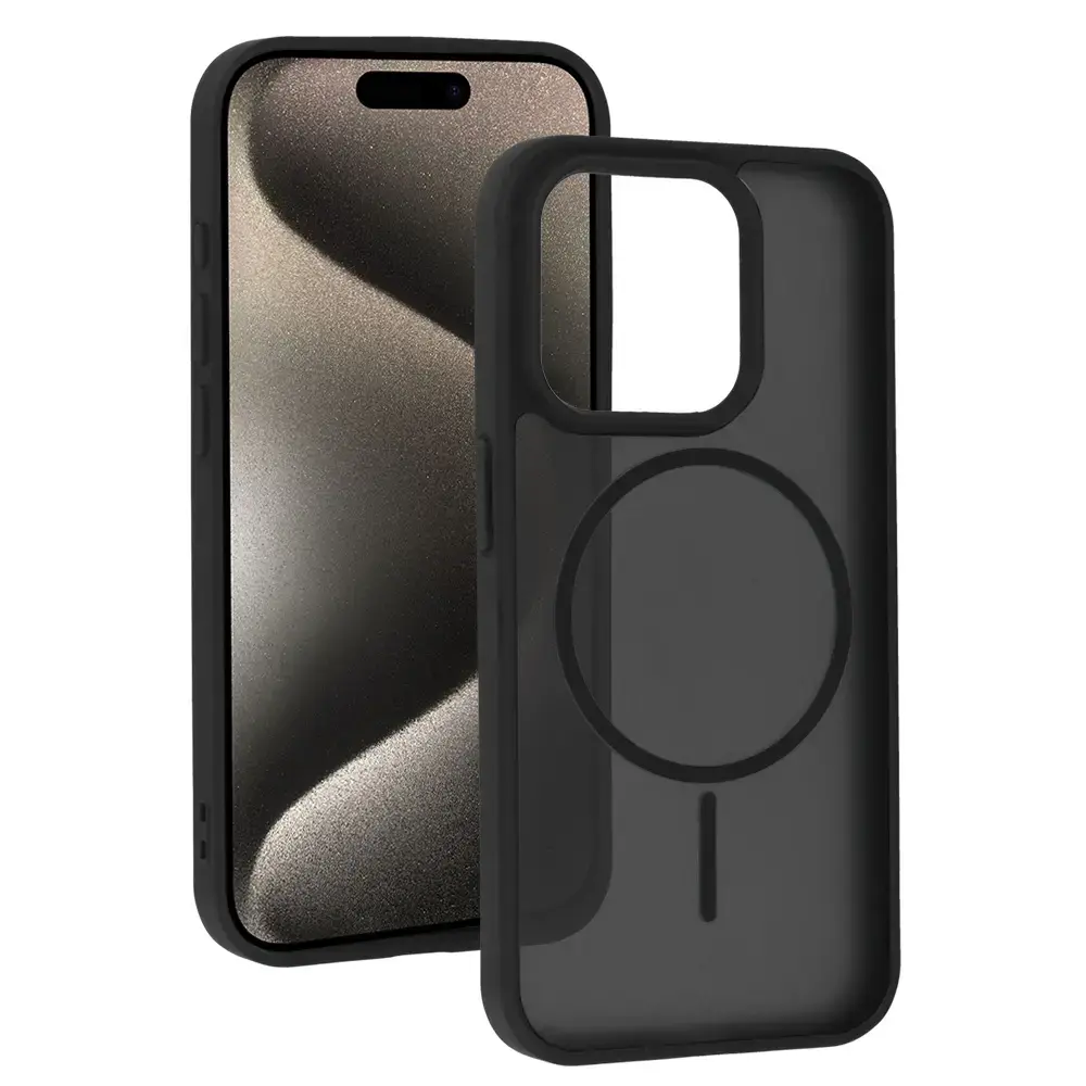 Magmat Slim maciņš telefonam iPhone 15 Pro melns