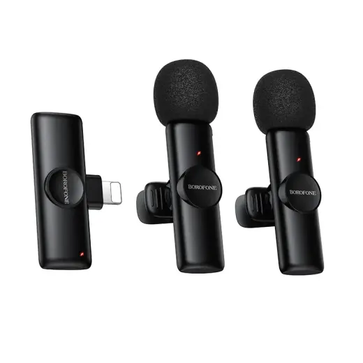 Borofone Lavalier wireless microphone BFK16A Winner Lightning black - 2 pieces
