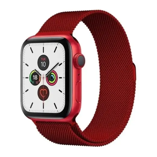 Hurtel viedpulksteņa siksniņa priekš Apple Watch (38/40 mm) | nerūsējošs tērauds | sarkana