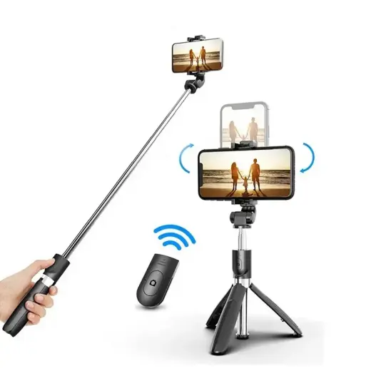 Fusion universālais statīvs | selfiju statīvs | GOPRO | tālruņa turētājs | fotokamera 76 cm + tālvadības pults