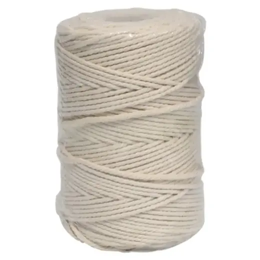 Cotton cord, white 100m