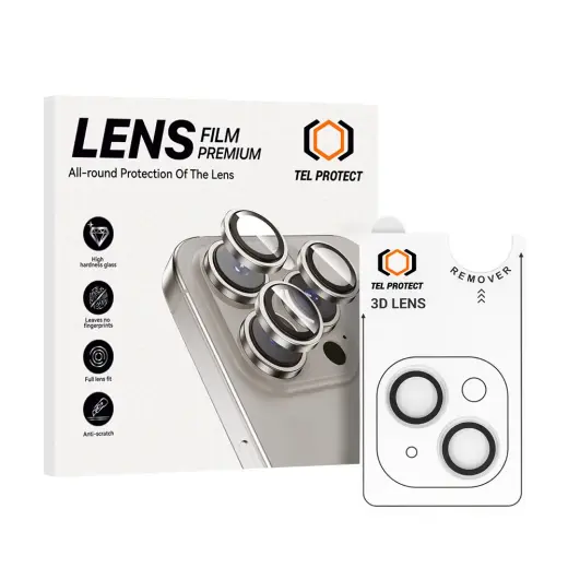 Tempered glass Tel Protect 3D Lens on camera for Iphone 11 transparent (lens 2 pieces)